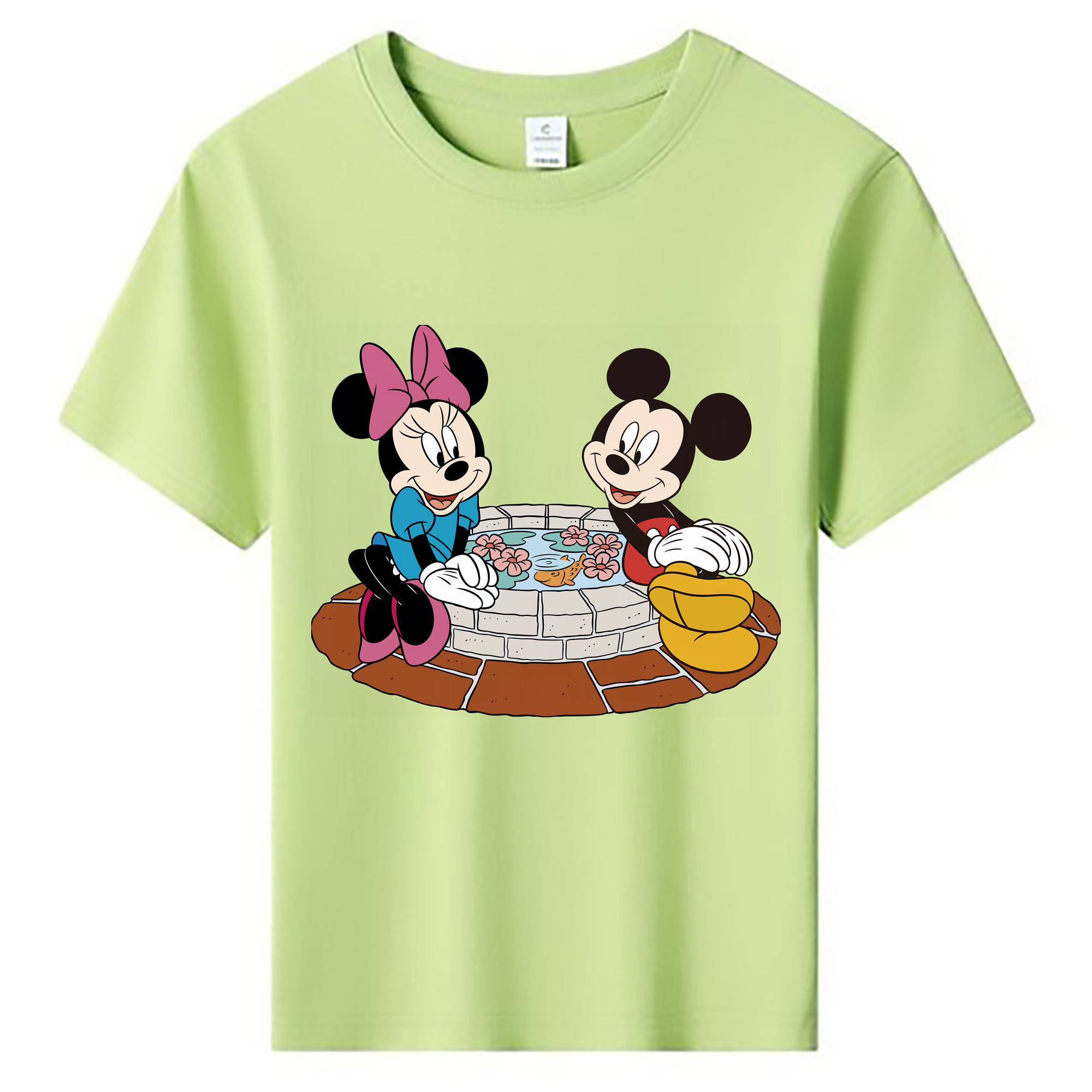 （画像用） ミッキーマウス Mickey Mouse 綿100％キッズTシャツ（フロントプリント）